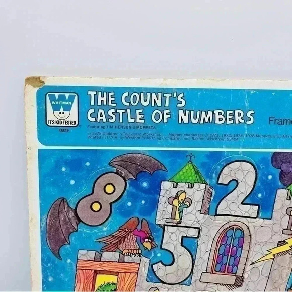 Vintage Whitman "The Counts' Castle of Numbers" Sesame Street Puzzle - Picture 2 of 7